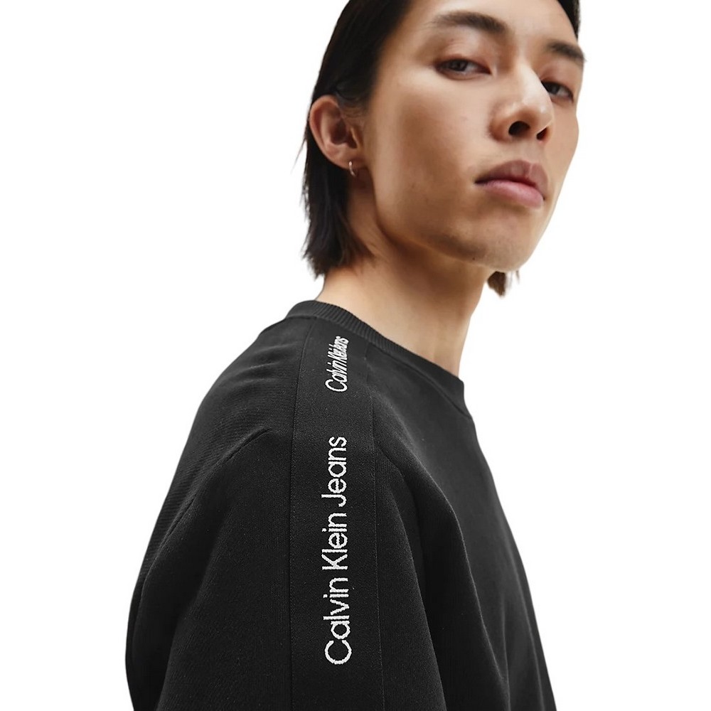 Calvin klein best sale tape crew sweatshirt